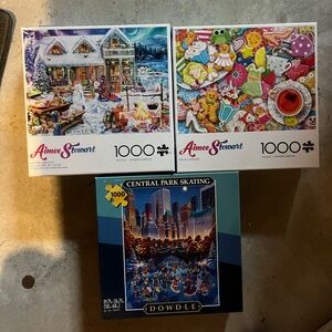 Buffalo Games 1000 Piece Puzzle Bundle Aimee Stewart Christmas